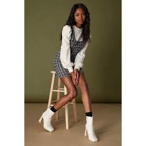 Lulus Subtle Drama Ivory Ribbed Balloon Sleeve Sweater Top White - Size S